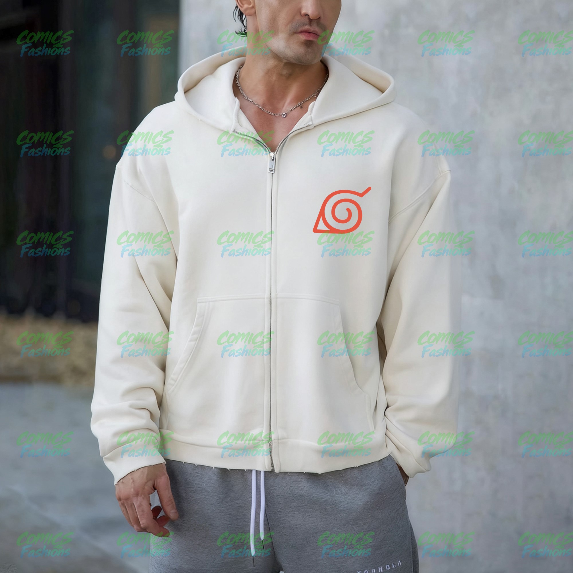 Unisex Graphic Streetwear Vintage Zipper Cardigan Plush Hoodie