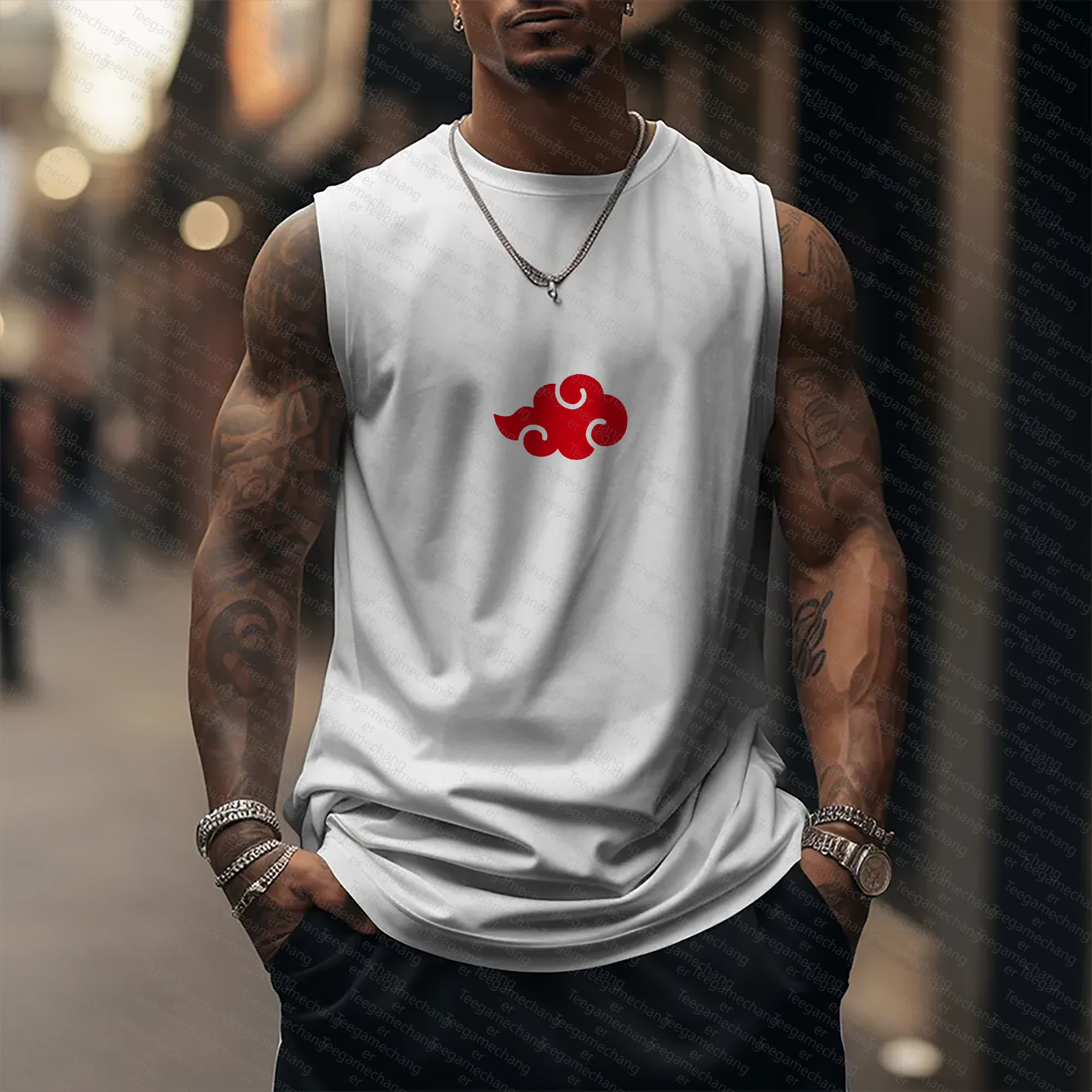 Unisex    Casual Anime  Tank Top