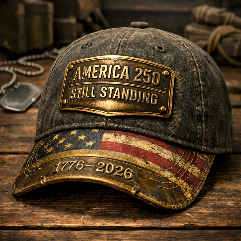 US Retro 250th Anniversary Print Casual Hat