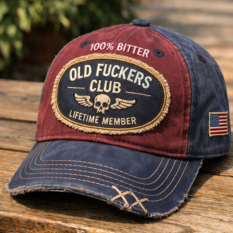 100% Bitter Old Fuckers Club Lifetime Member Vintage Printed Hat