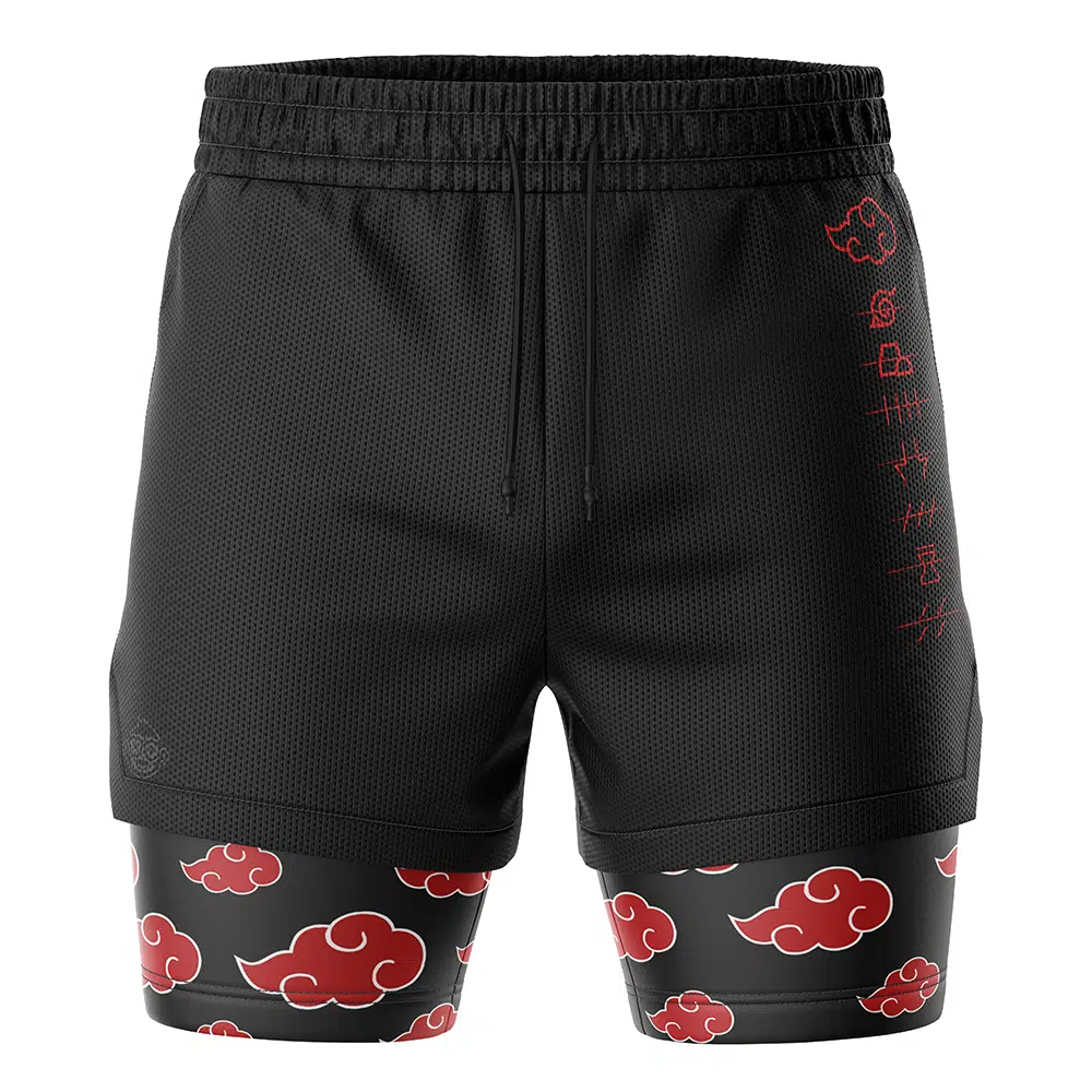 Akatsuki Shippuden 2-in-1 Performance Shorts