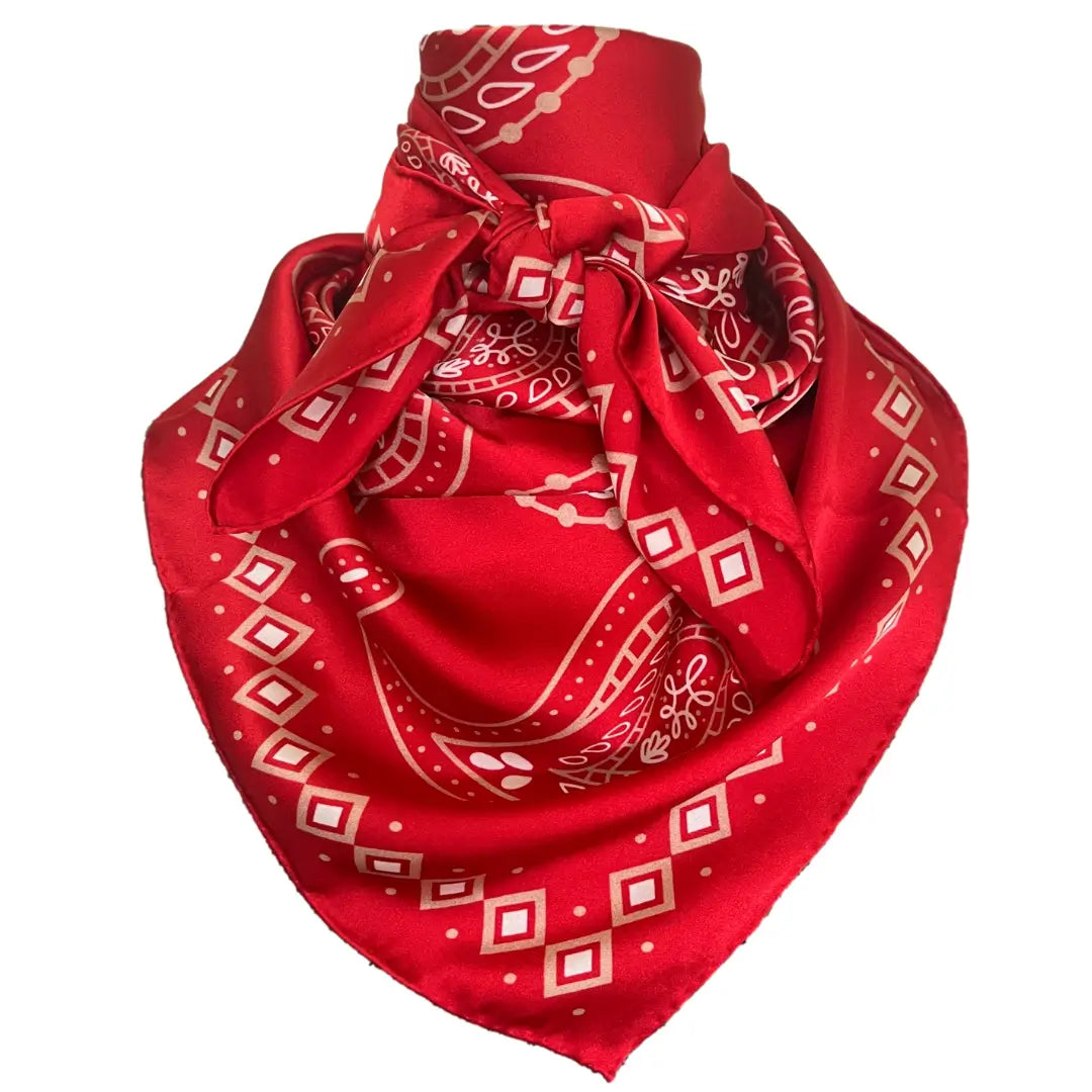 Paisley Wild Rags (Blaze) | Red Silk Scarf