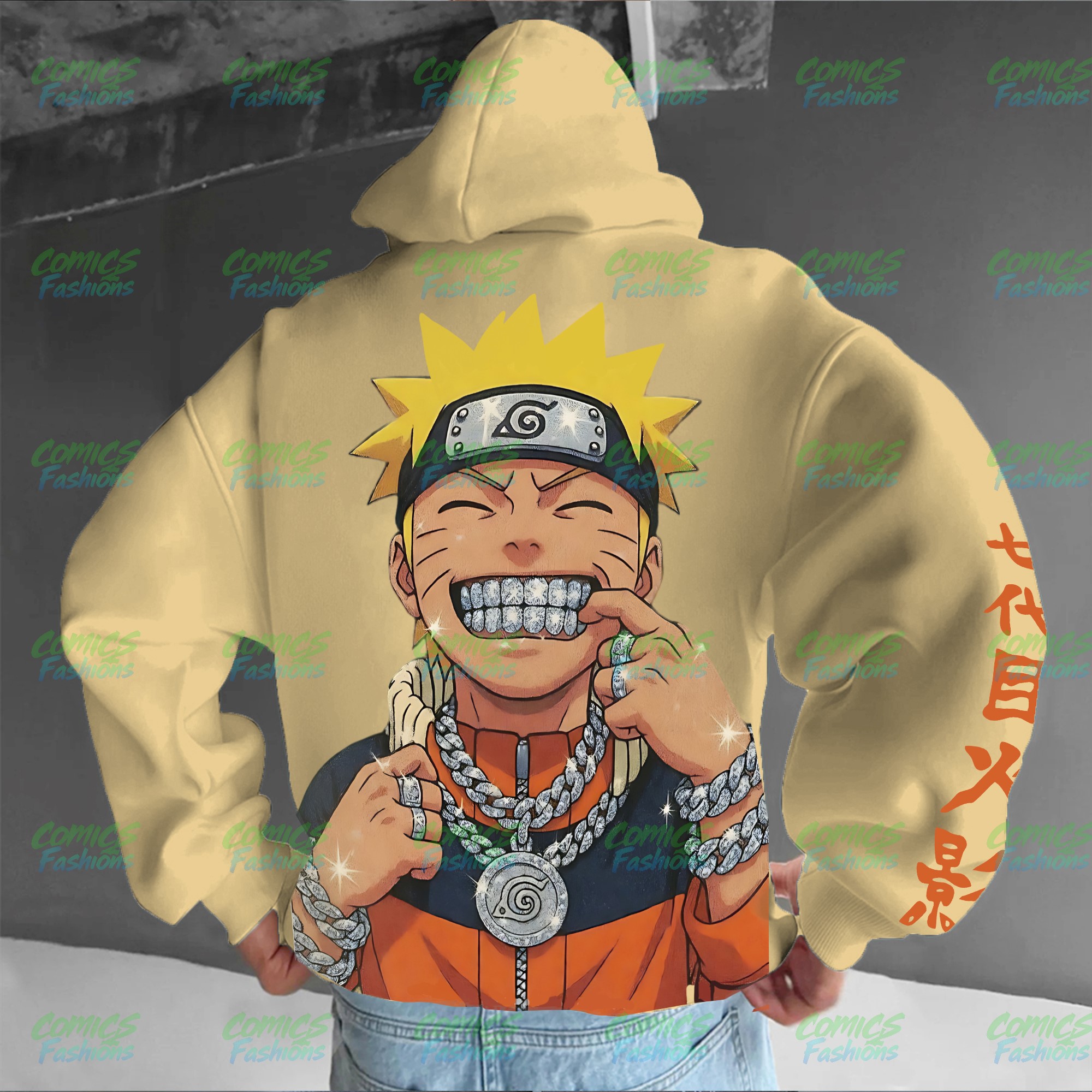 Plus Velvet Unisex Anime Graphic Streetwear Vintage Hoodie