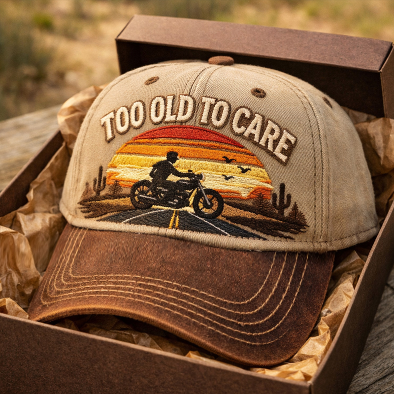 Too Old To Care Art Print Casual Cap
