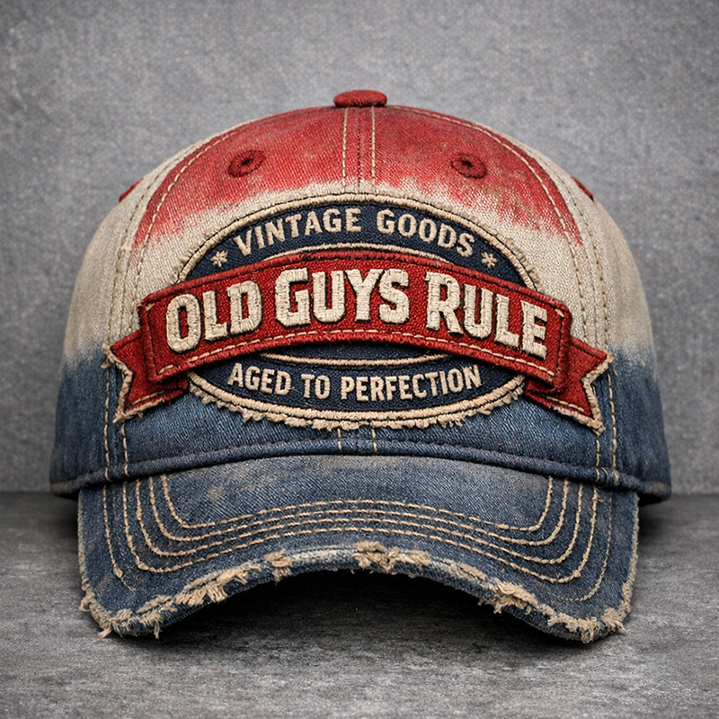 Old Guys Rule Vintage Art Print Cap
