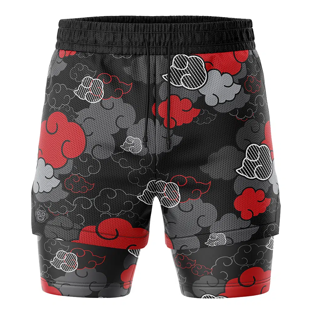 Black Aloha Akatsuki 2-in-1 Performance Shorts