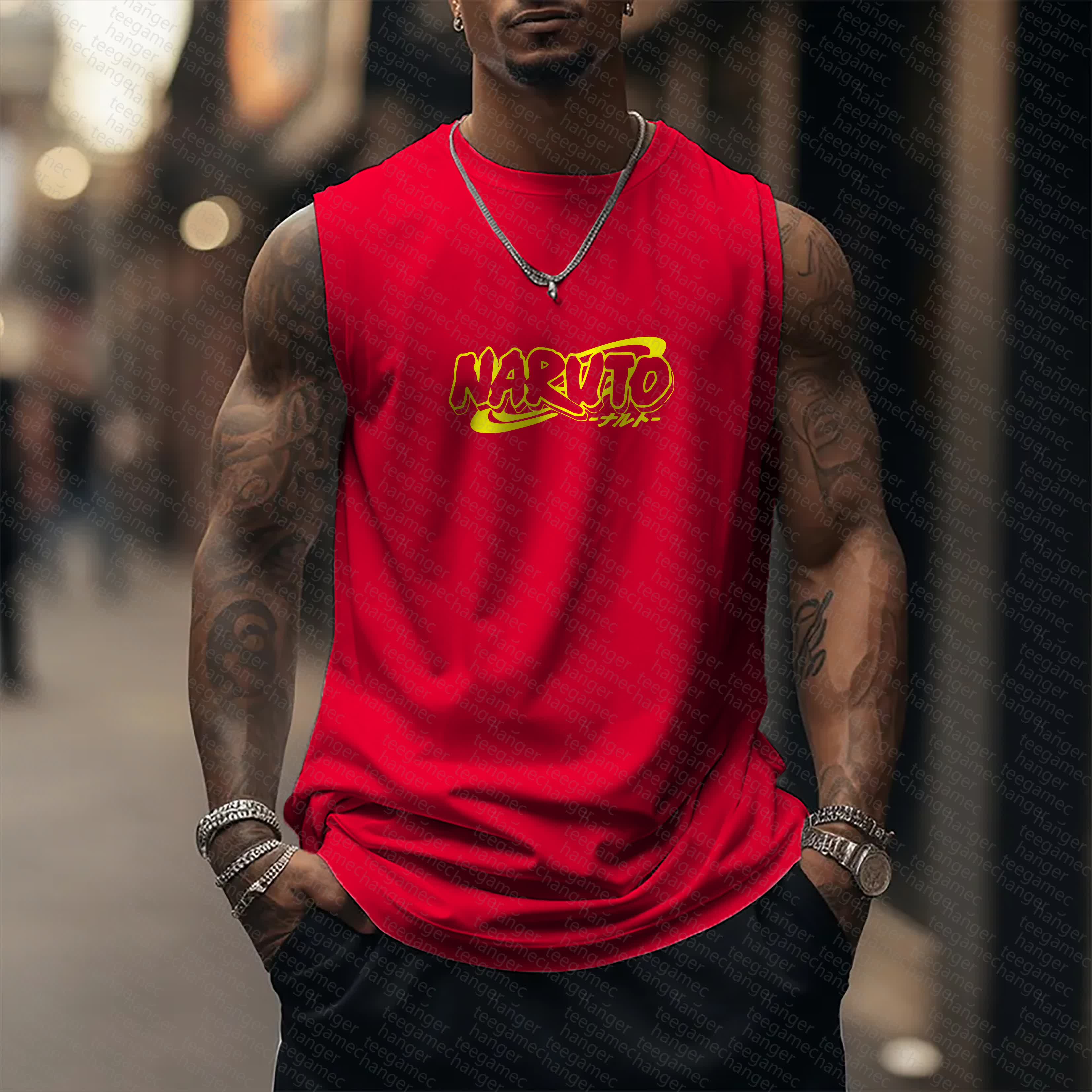 Unisex    Casual Anime  Tank Top