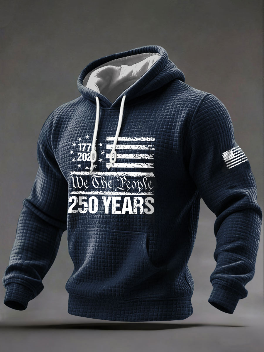 Men's United States 250 Years Printed Casual Hoodie