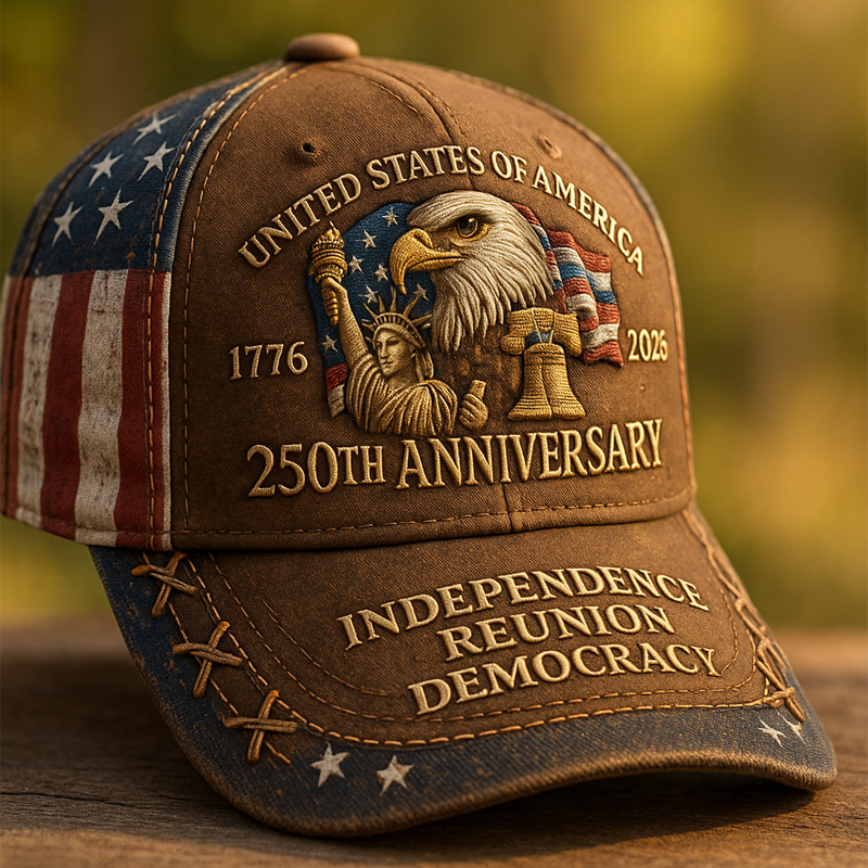 250 Years Of America Printed Casual Hat