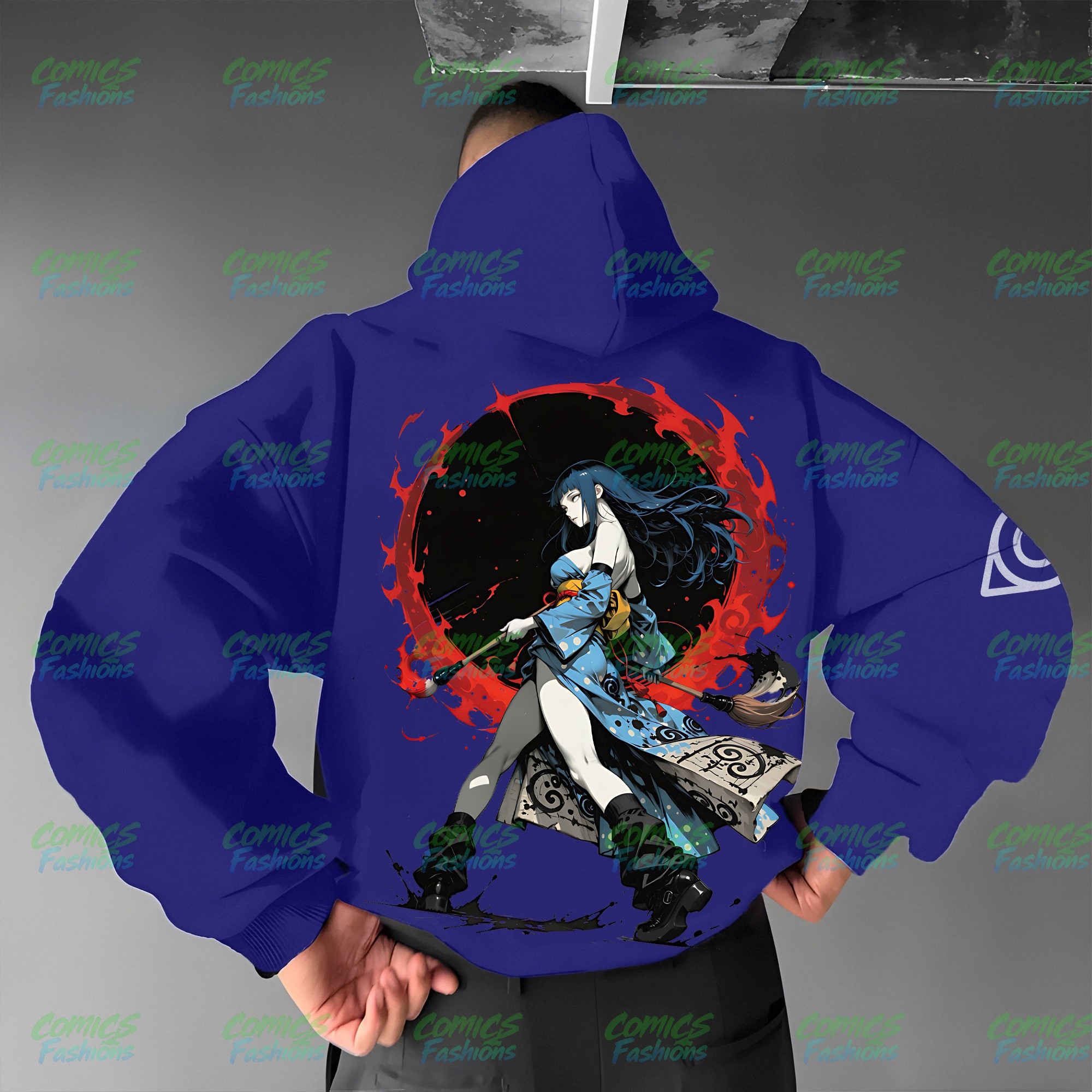 Plus Velvet Unisex Anime Graphic Streetwear Vintage Hoodie