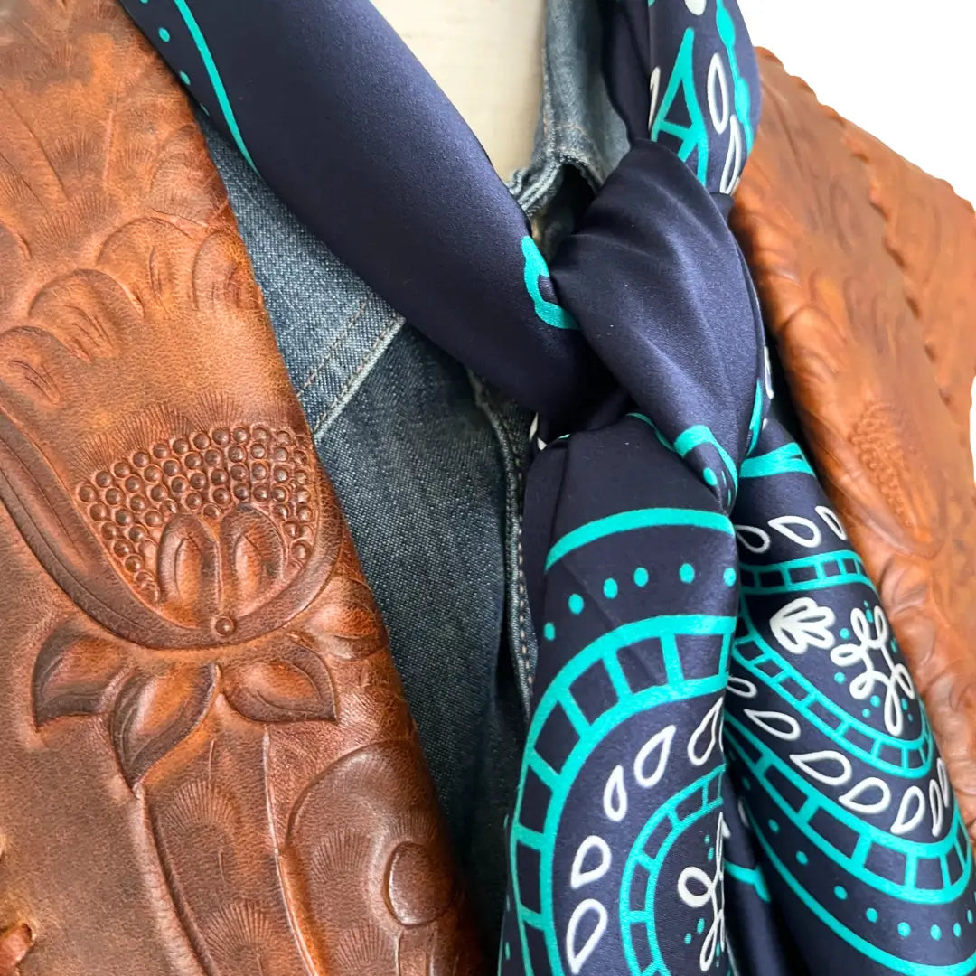 Paisley Wild Rags (Hondo) Blue Silk Scarf
