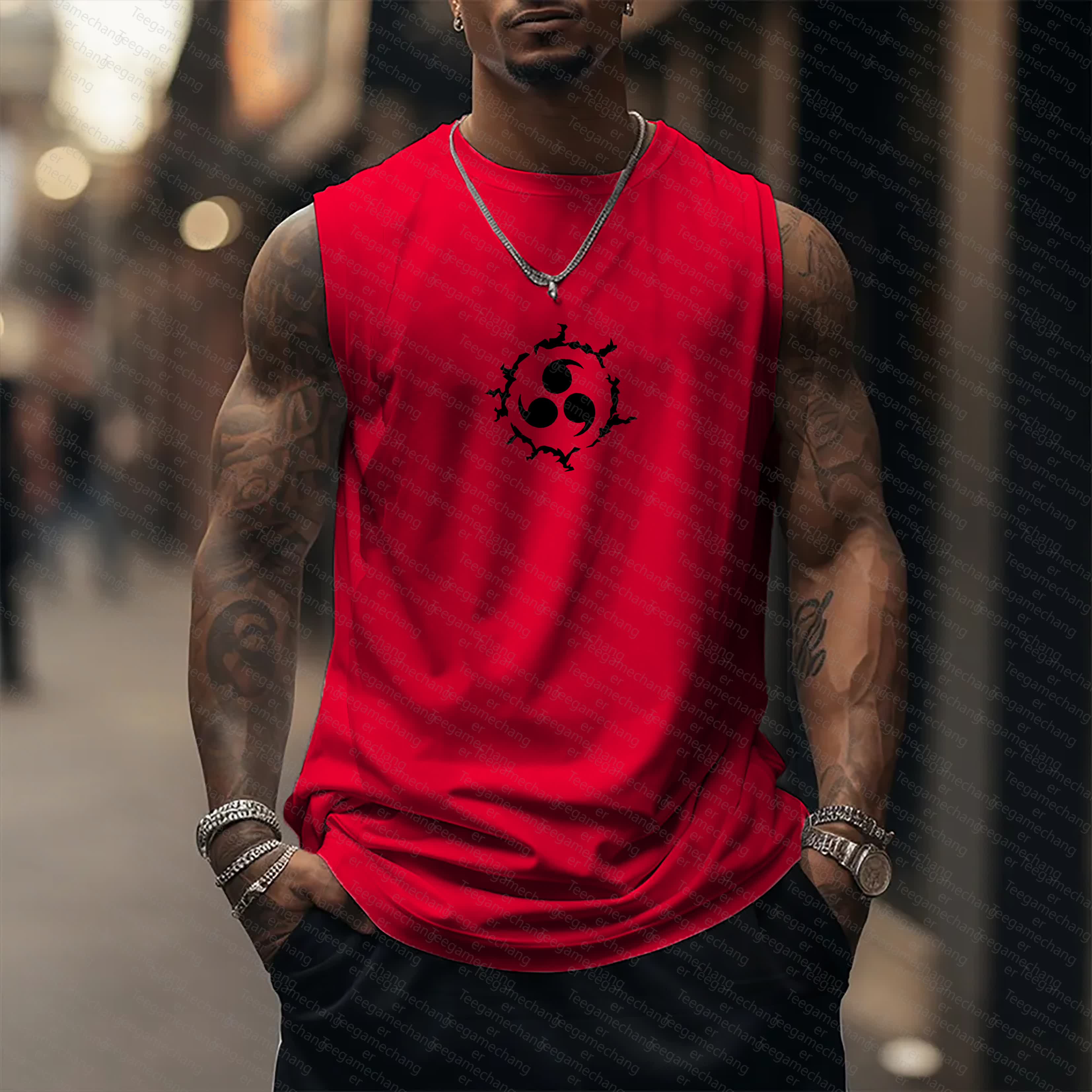 Unisex    Casual Anime  Tank Top