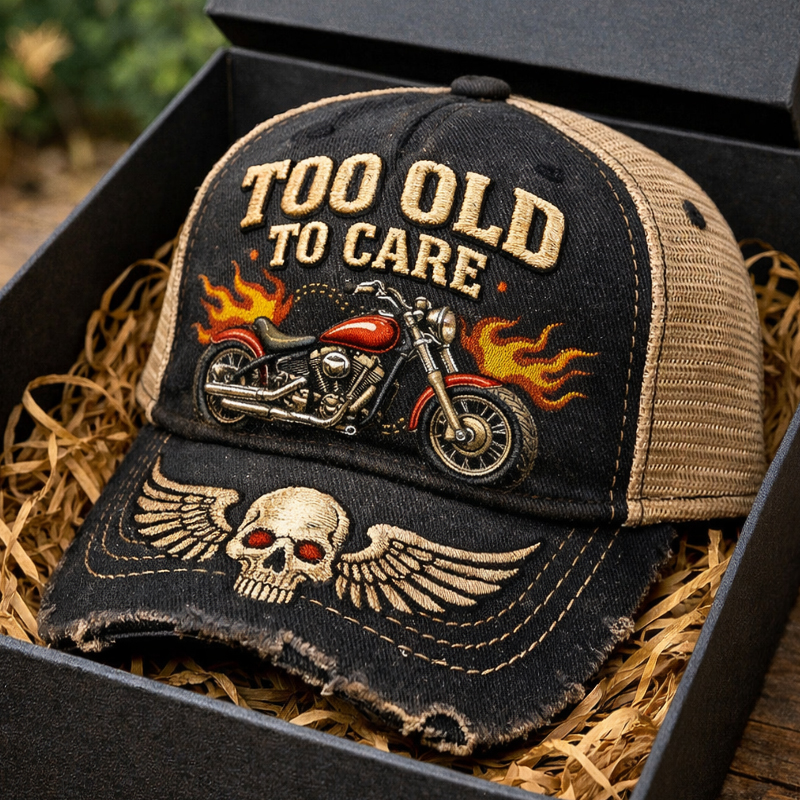 Too Old To Care Art Print Casual Cap