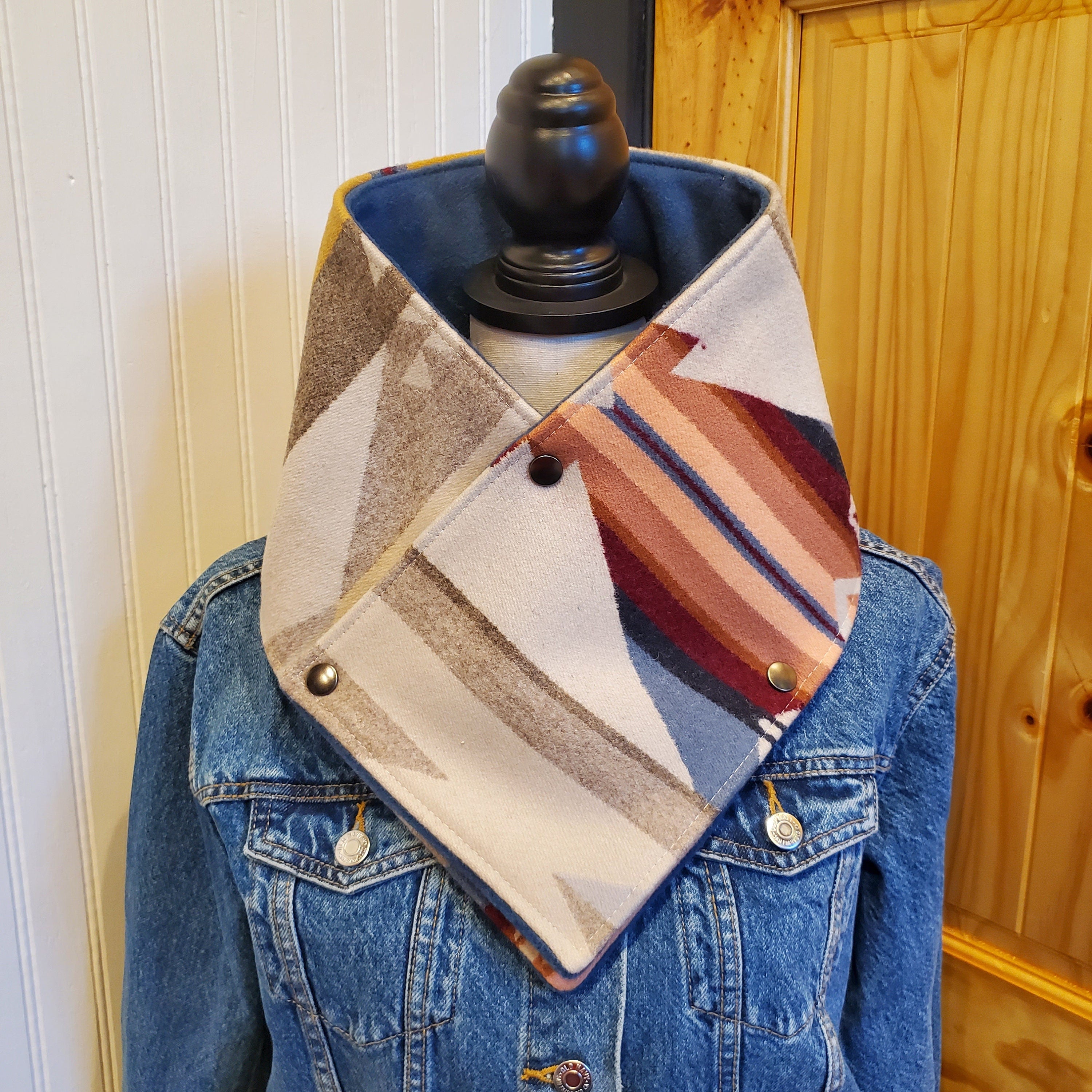 Wool Cowl Scarf - White Sands