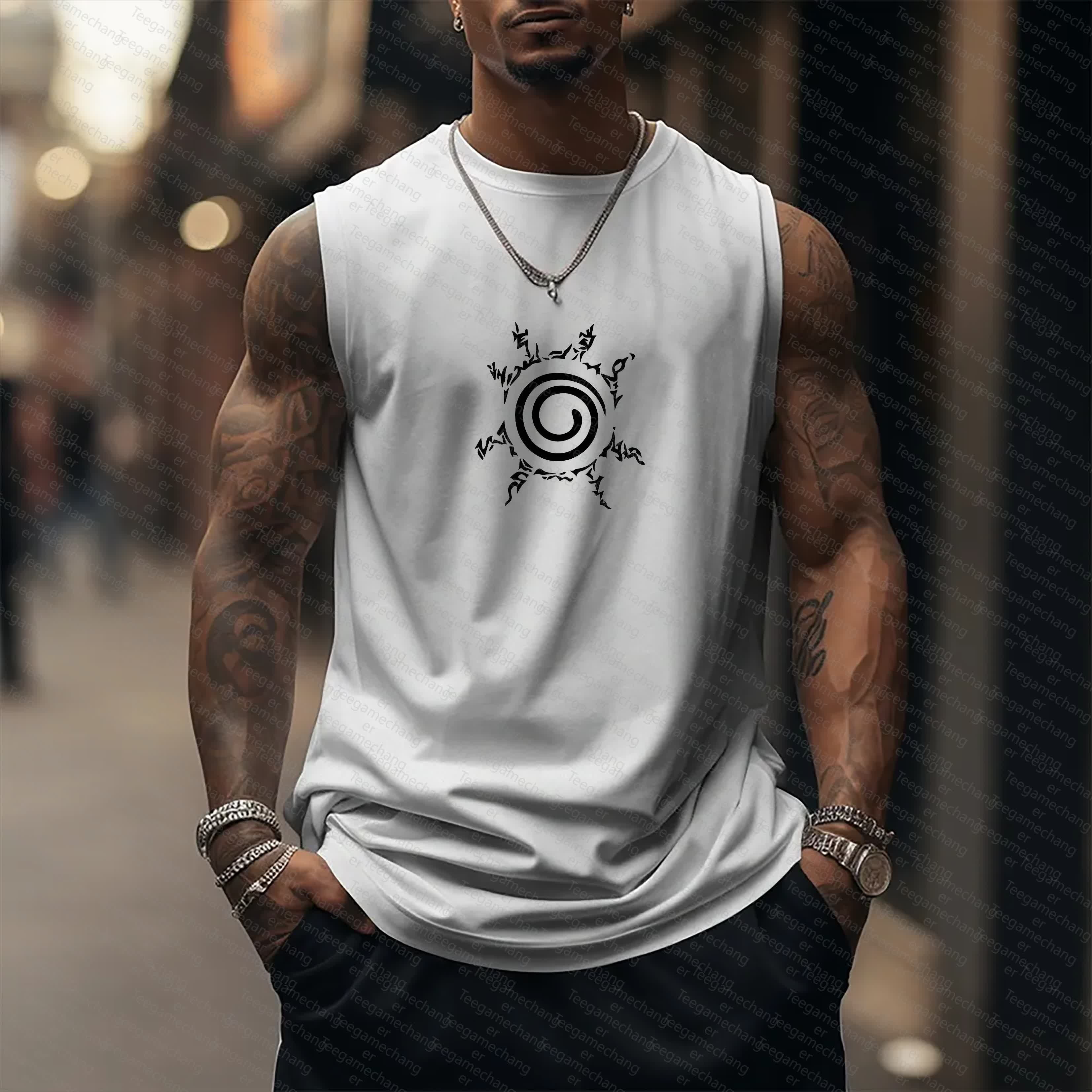 Unisex    Casual Anime  Tank Top