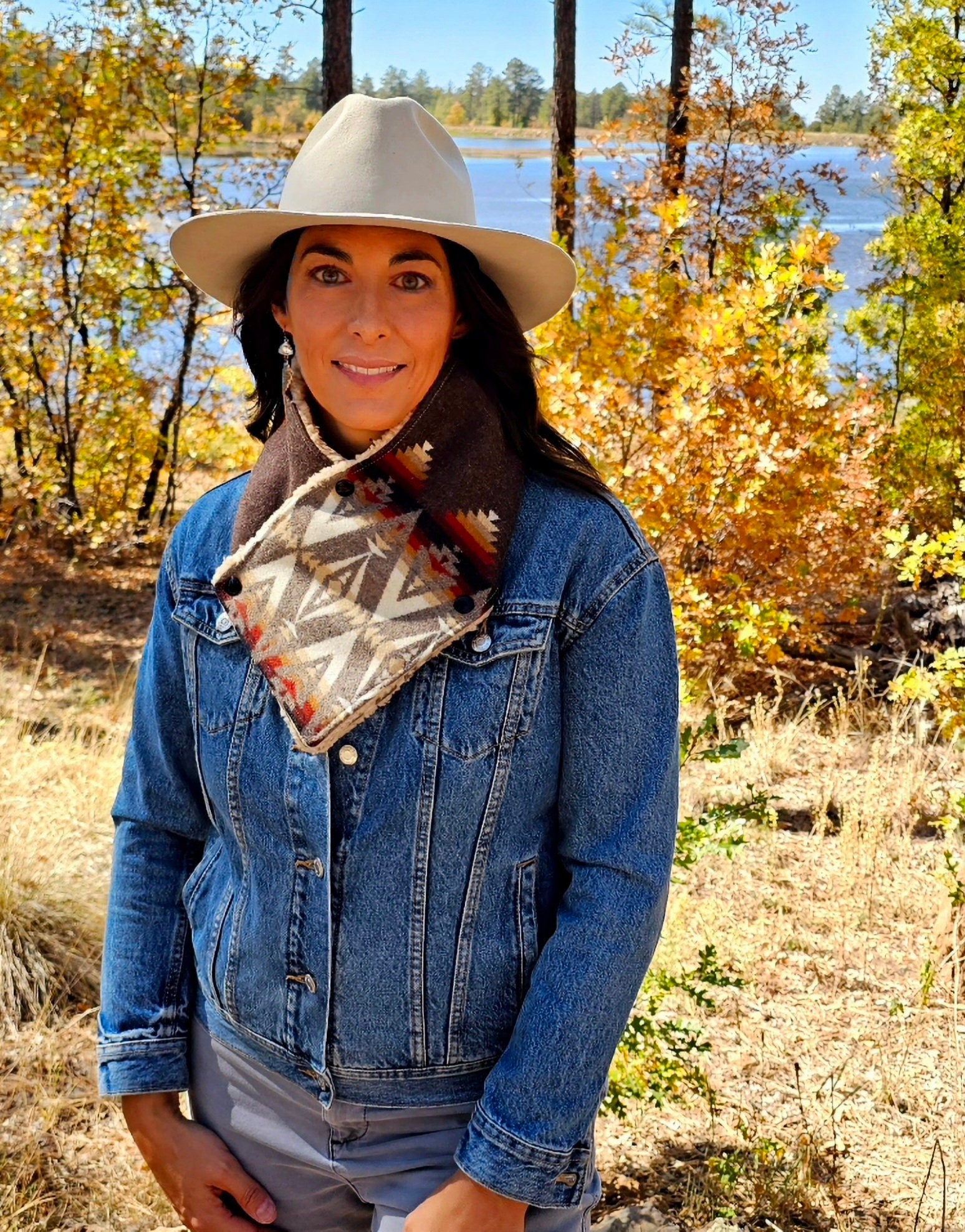 Wool/Sherpa Cowl Scarf - Pacific Crest