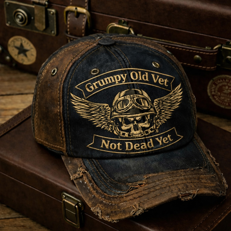 US Retro Veteran Print Casual Hat