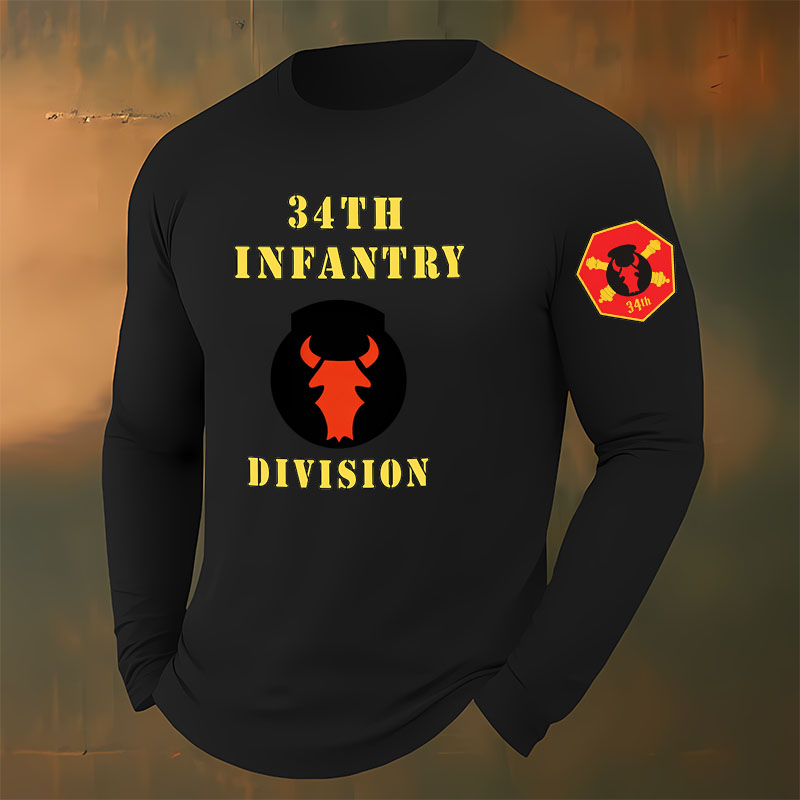 The Red Bull Division Printed Casual Long-Sleeved T-Shirt