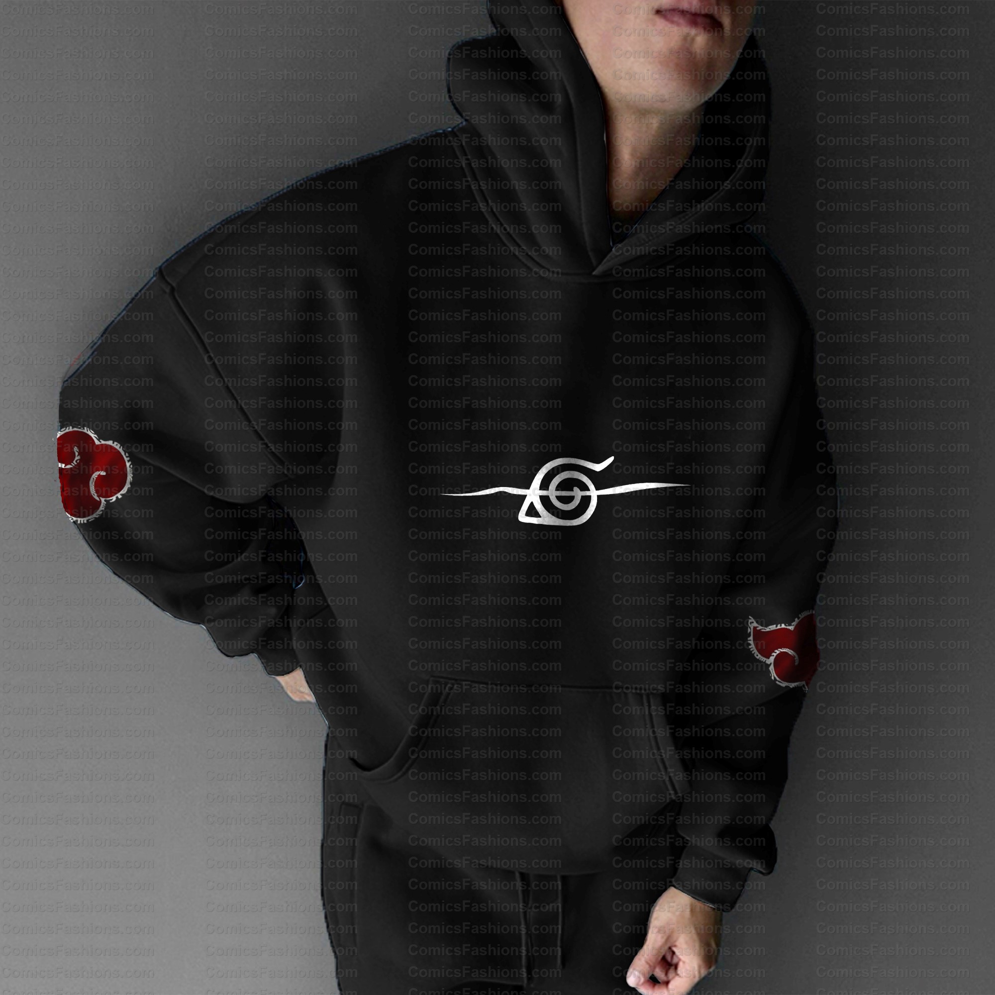 Plus Velvet Unisex Anime Graphic Streetwear Vintage Hoodie