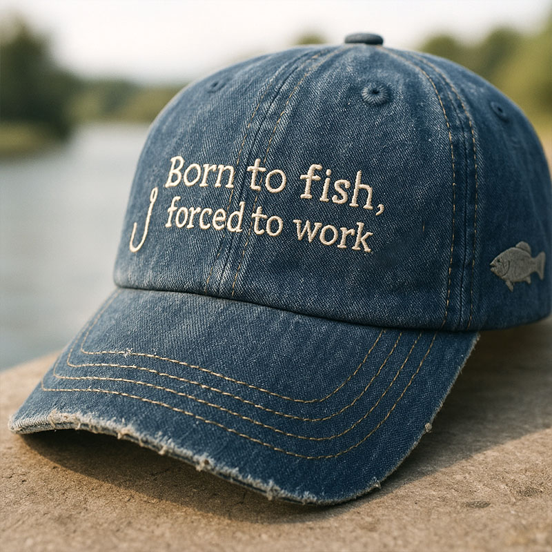 Born To Fish,Forced To Work Art Hat