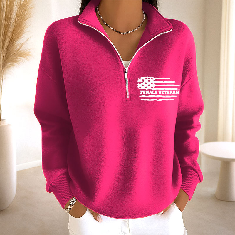 Women's Female Veterans Print Casual Sweatshirt