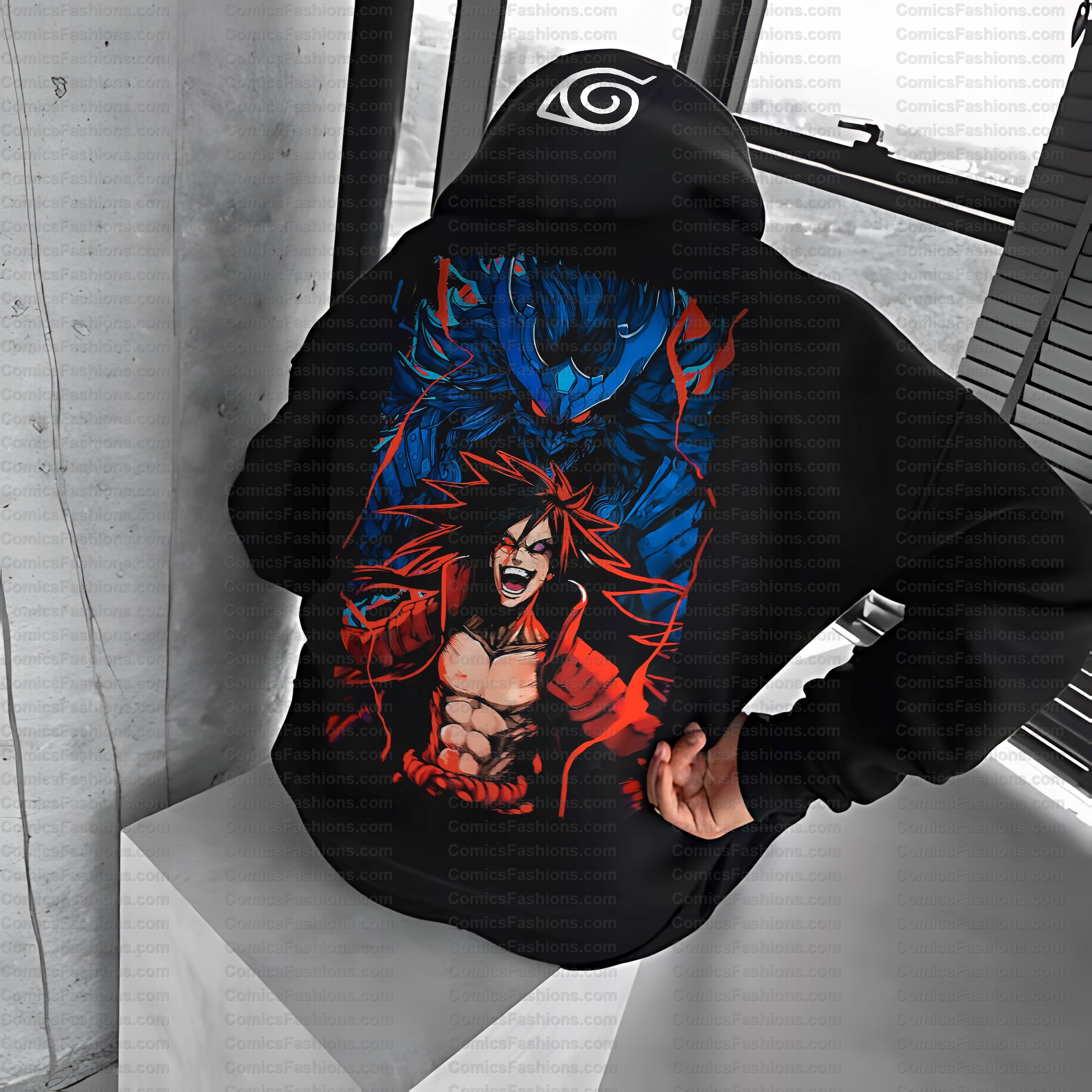 Plus Velvet Unisex Anime Graphic Streetwear Vintage Hoodie