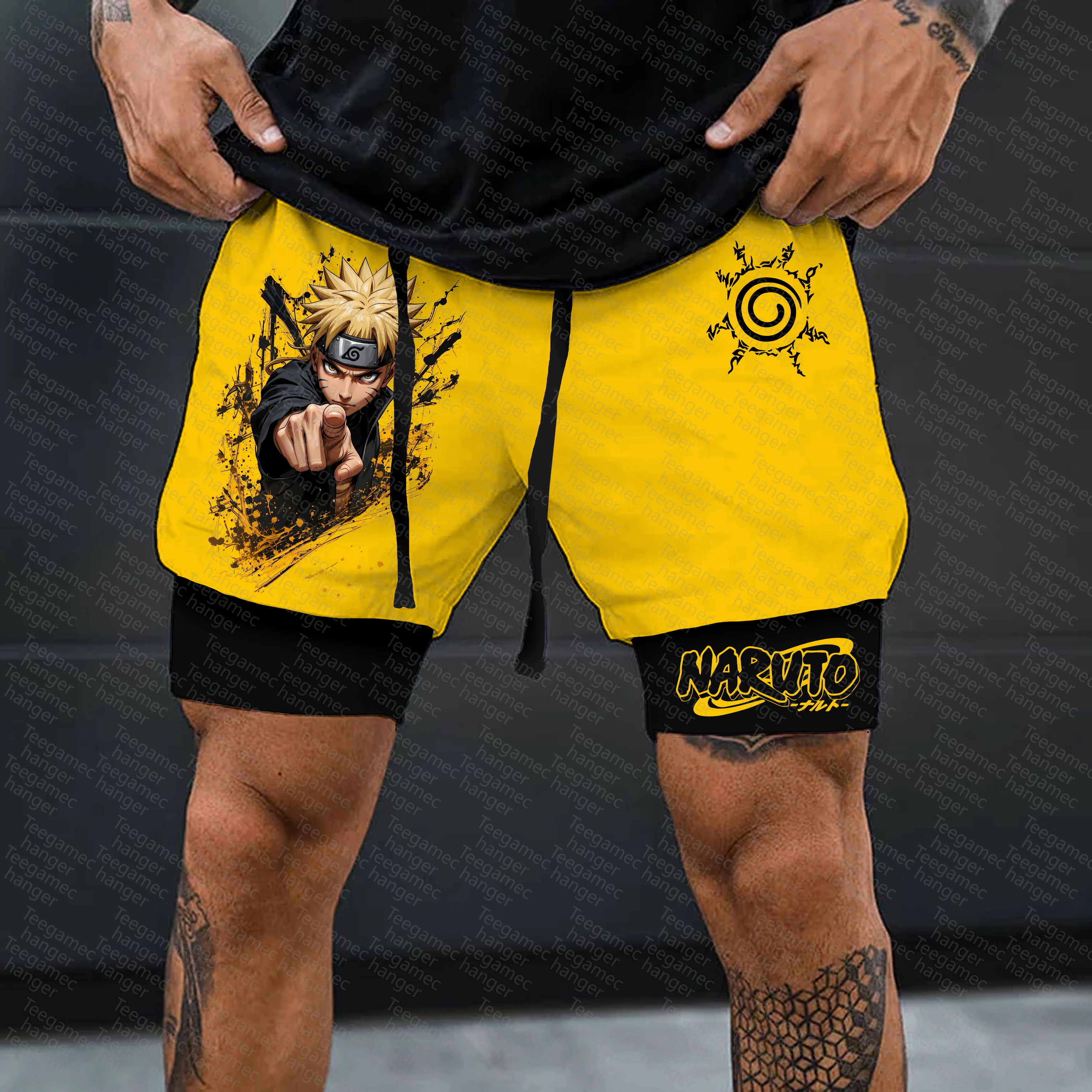 Unisex    Casual Anime Streetwear Gym Shorts