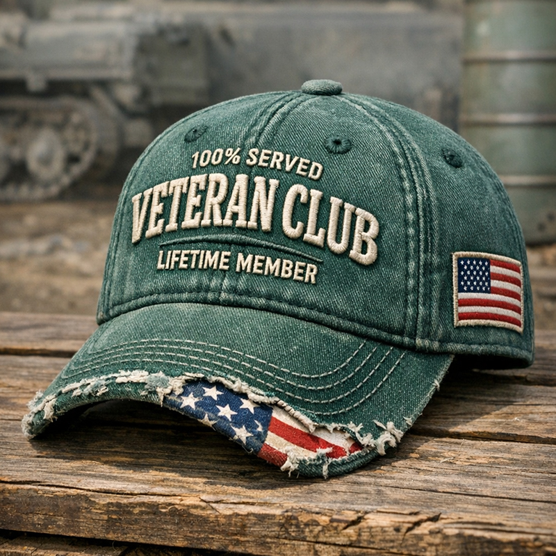 Veteran Club Art Print Casual Hat
