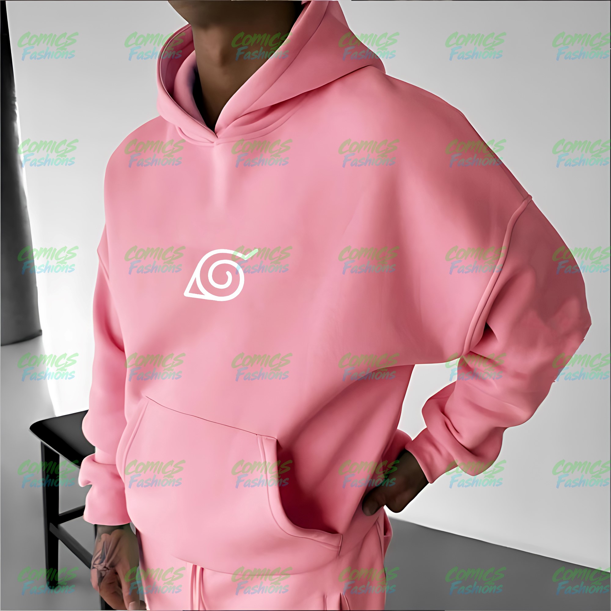 Plus Velvet Unisex Anime Graphic Streetwear Vintage Hoodie