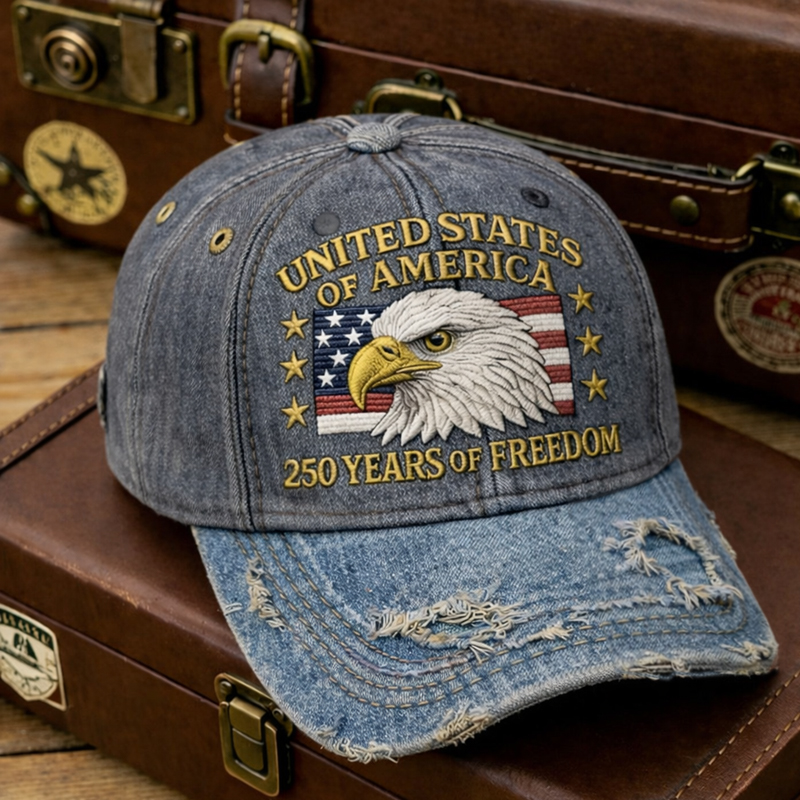US Retro 250th Anniversary Print Casual Hat
