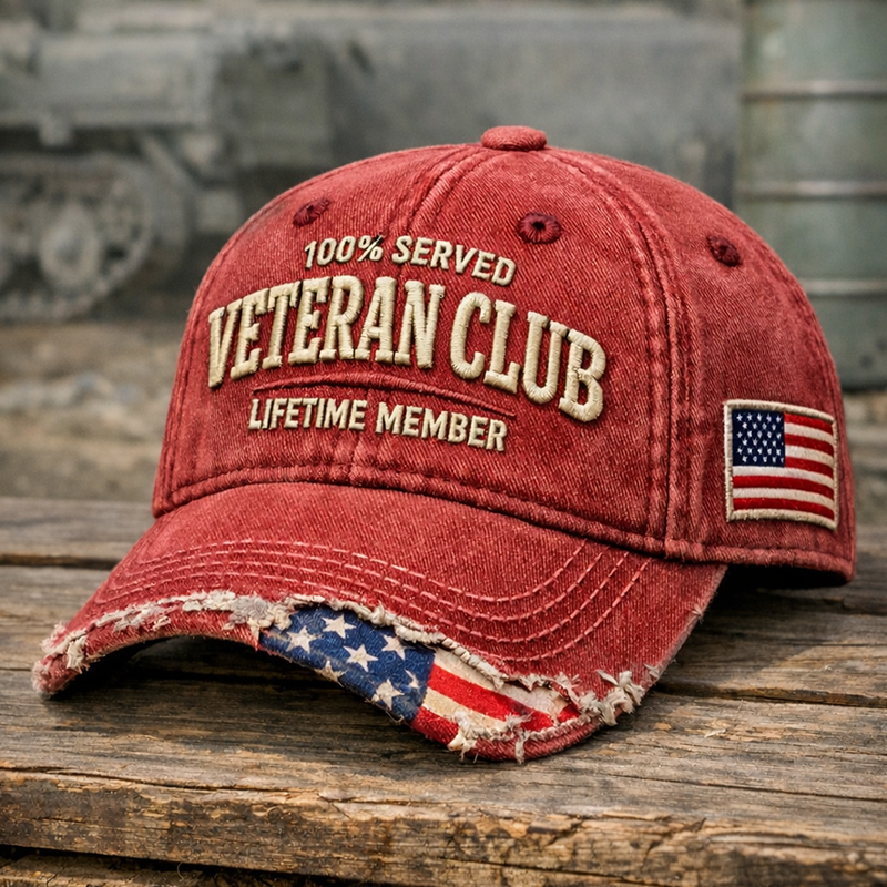 Veteran Club Art Print Casual Hat