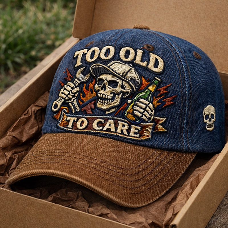Too Old To Care Art Print Casual Cap