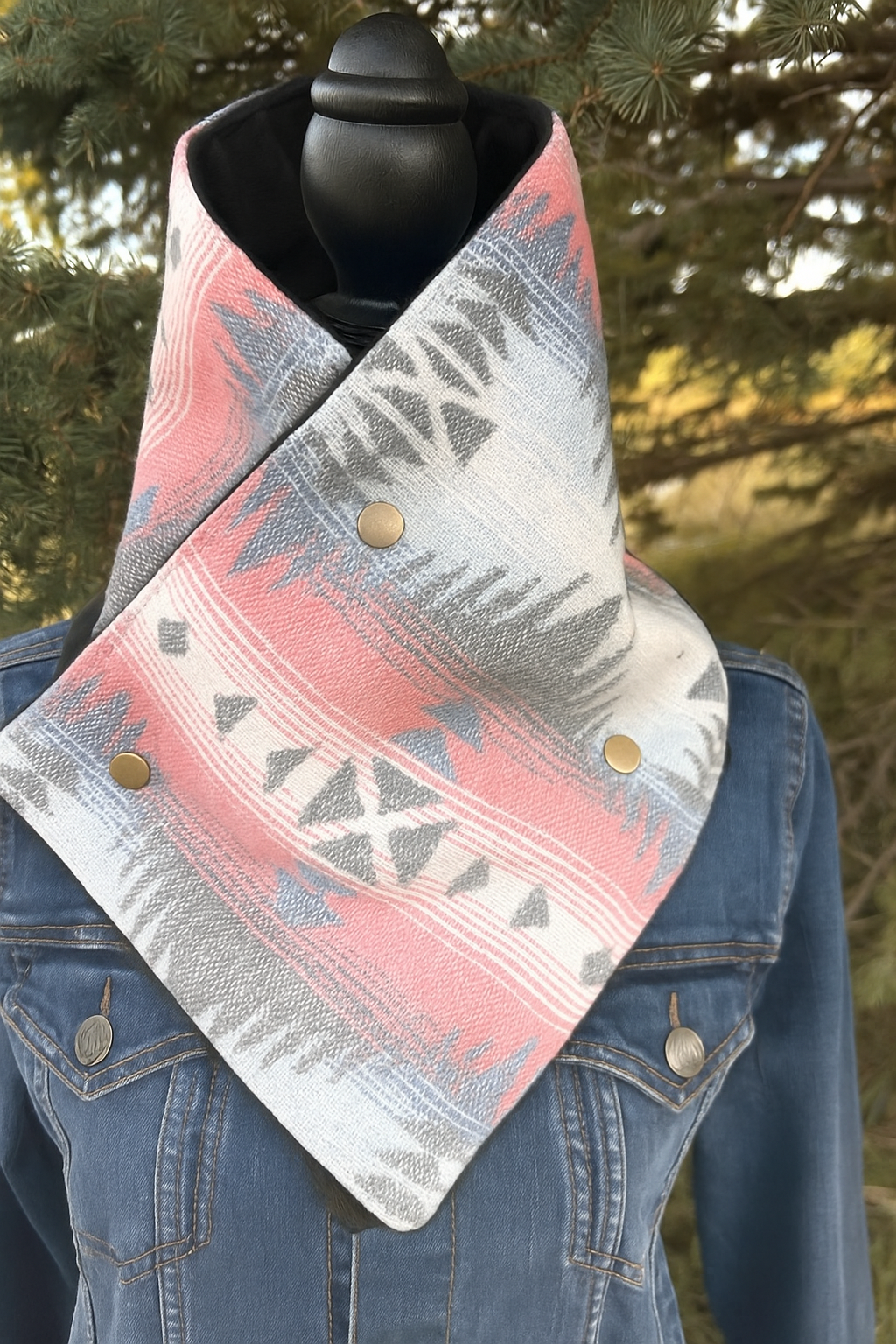 Western Cowboy Aztec Warm Neck Hood