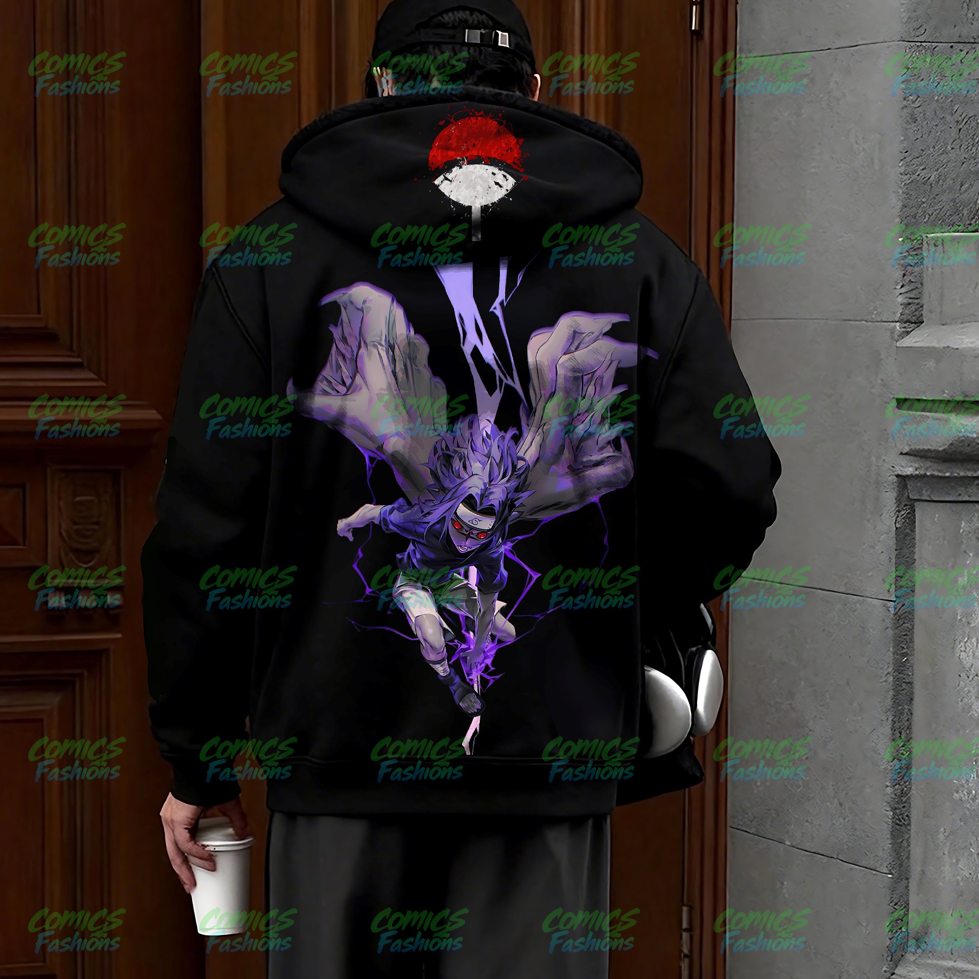 Unisex Graphic Streetwear Vintage Zipper Cardigan Plush Hoodie