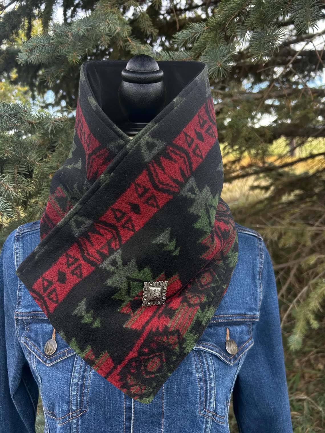 Western Cowboy Aztec Warm Neck Hood