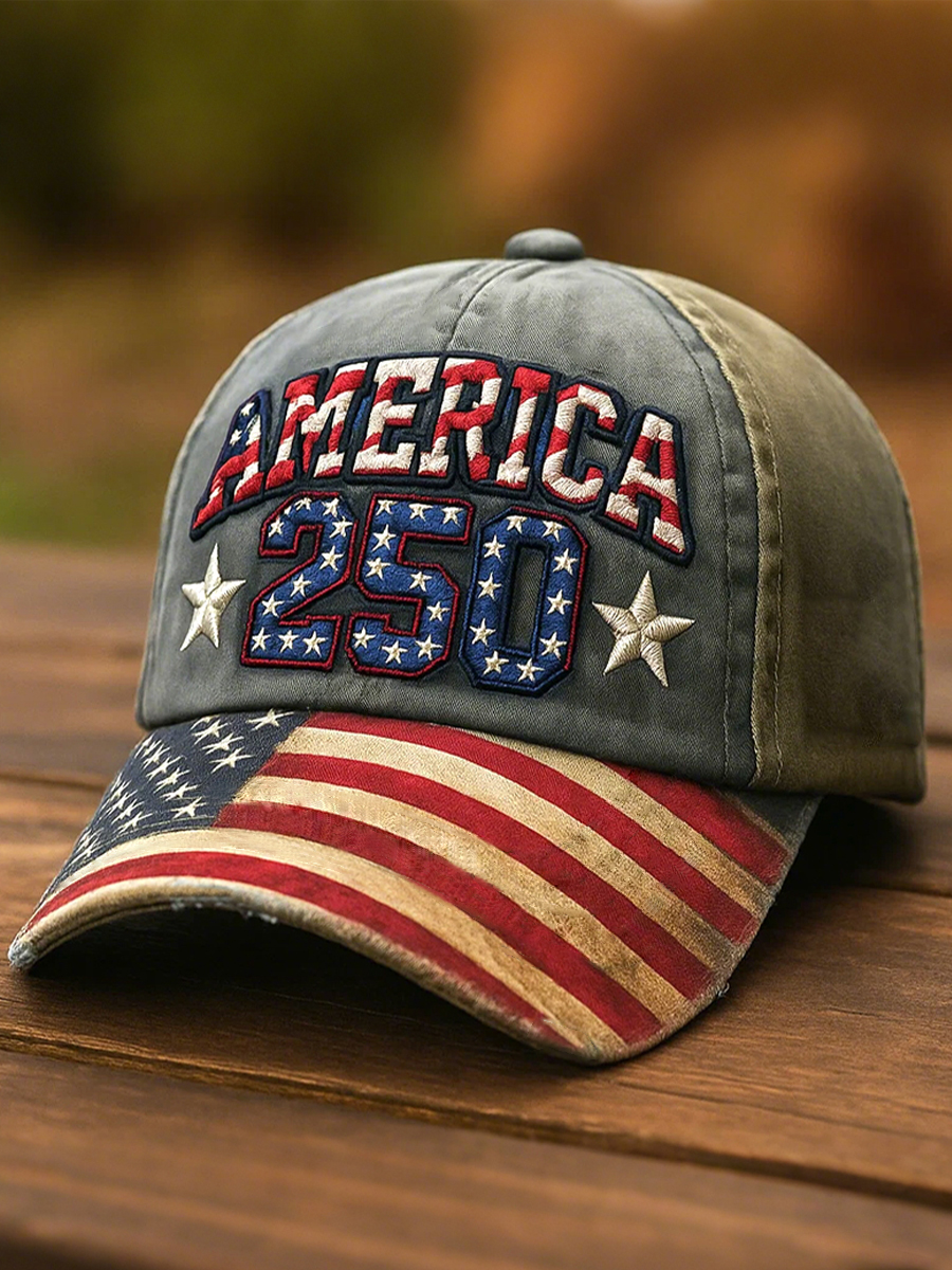 Unisex USA 250th Anniversary Embroidered Hat