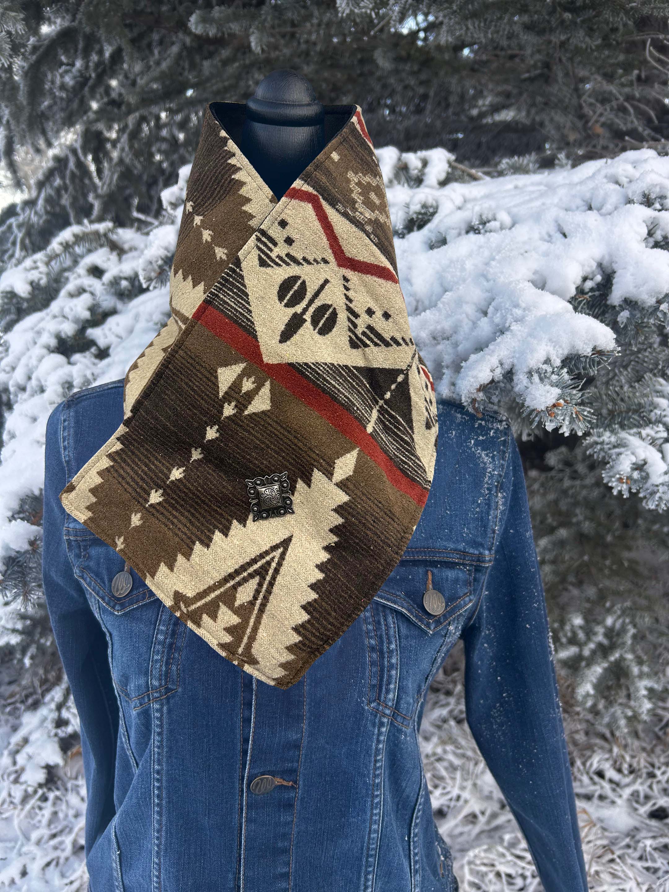 Western Cowboy Aztec Warm Neck Hood