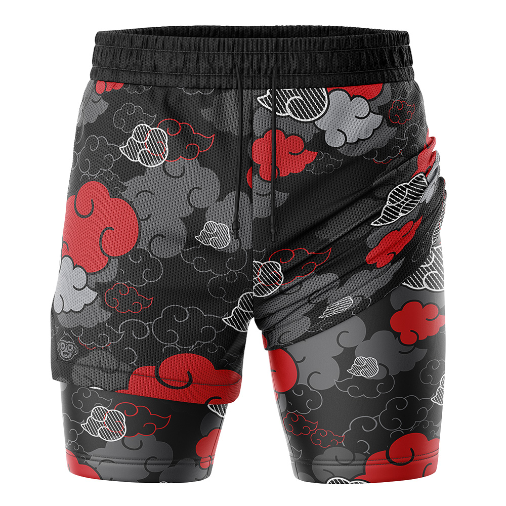 Black Aloha Akatsuki 2-in-1 Performance Shorts