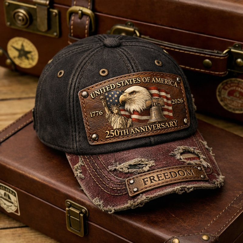 US Retro 250th Anniversary Print Casual Hat