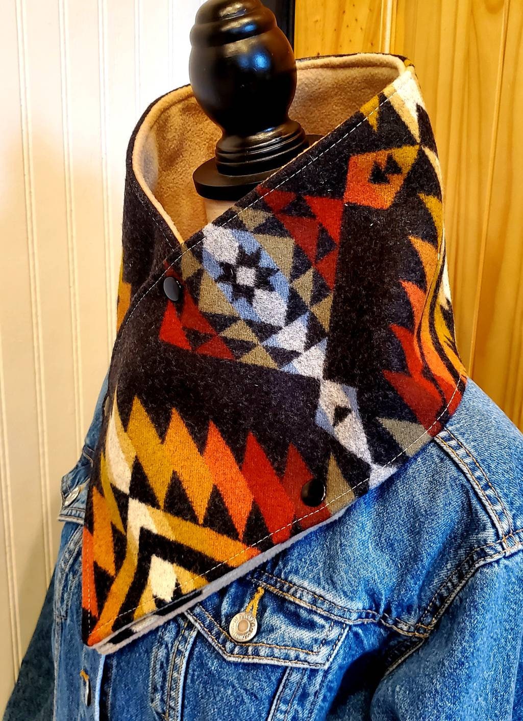 Wool Cowl Scarf - Pueblo Dwelling