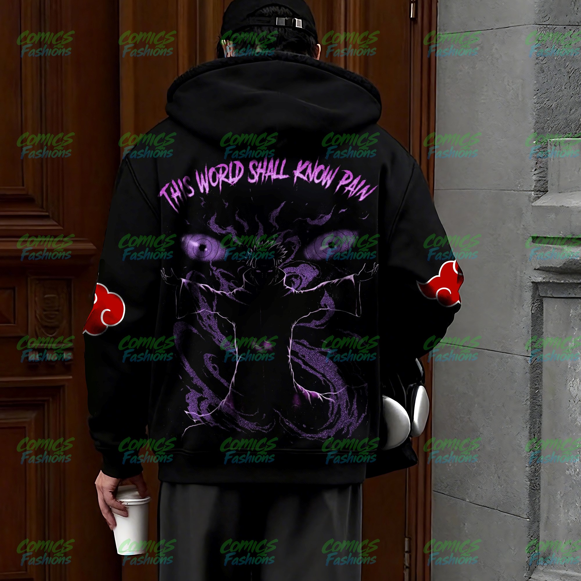 Unisex Graphic Streetwear Vintage Zipper Cardigan Plush Hoodie