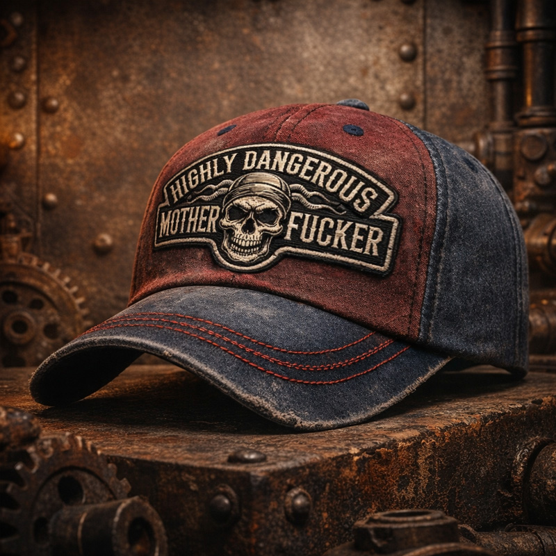 Funny Retro Old Man Club Print Casual Hat