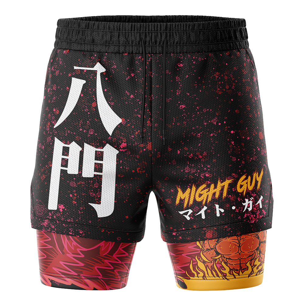 Might Guy 8th Gate Dragon Shippuden 2-in-1 Performance Shorts