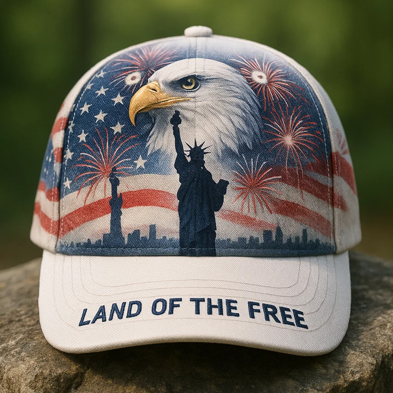 Land Of The Free Printed Casual Hat