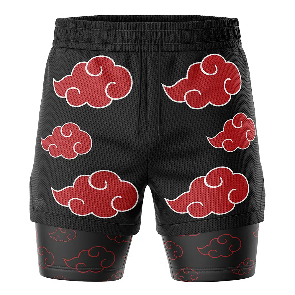 Akatsuki Black 2-in-1 Performance Shorts