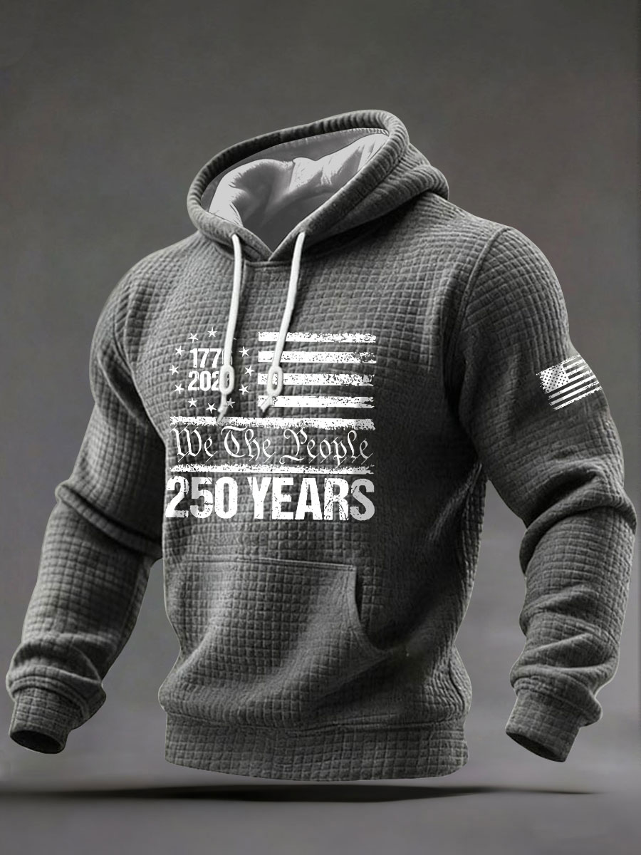 Men's United States 250 Years Printed Casual Hoodie