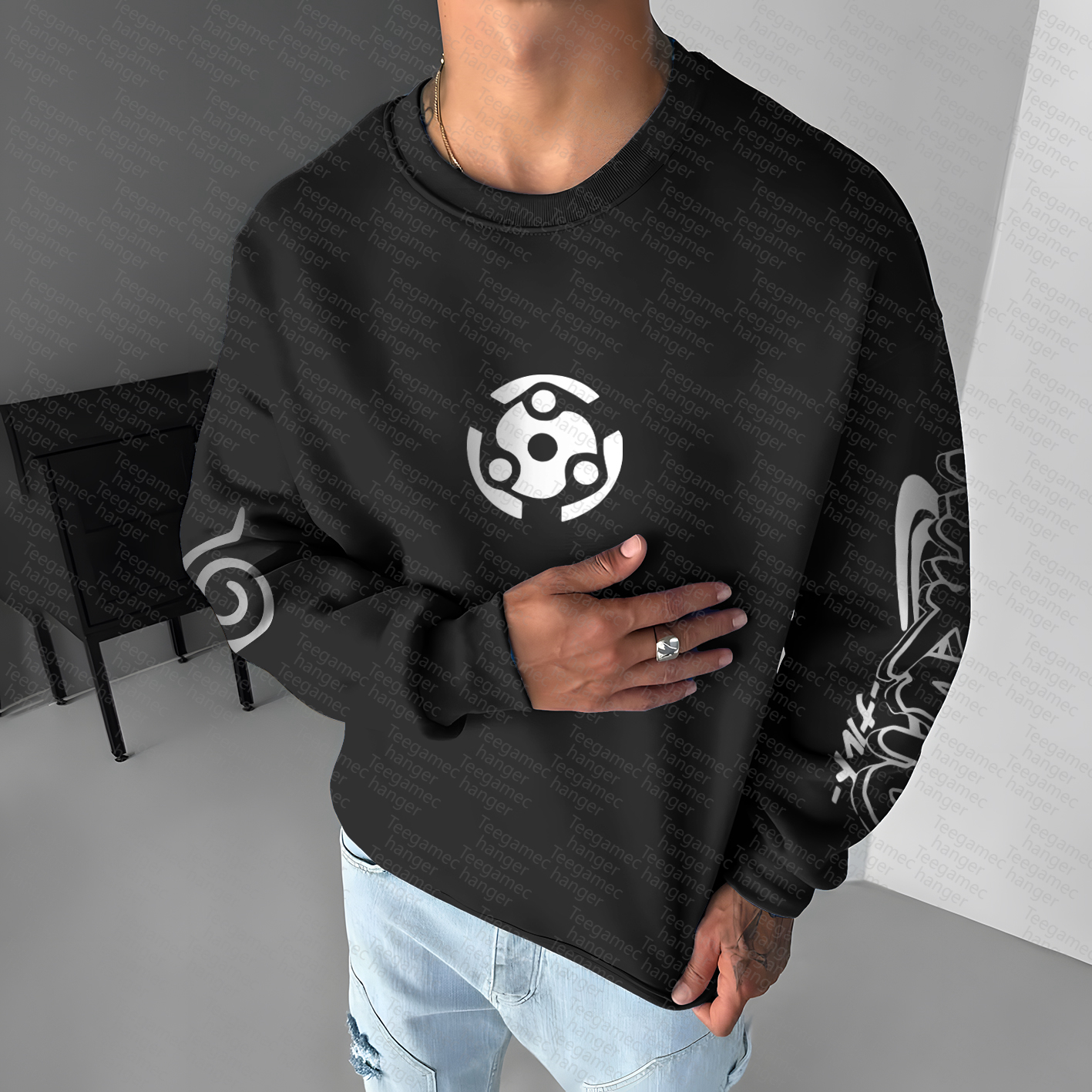 Unisex Anime Graphic Inspired Vintage Sweatshirt