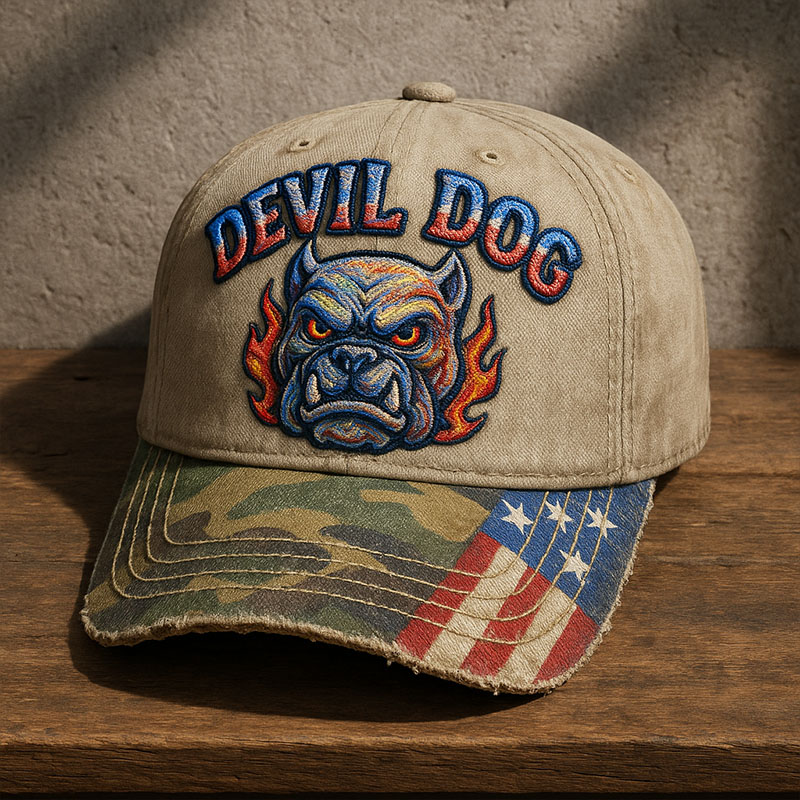 Marine Corps Devil Dog Printed Casual Hat