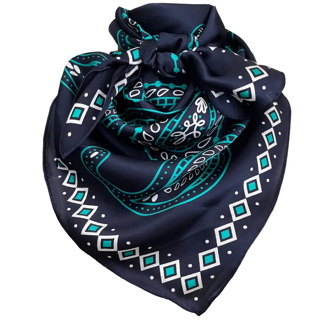 Paisley Wild Rags (Hondo) Blue Silk Scarf
