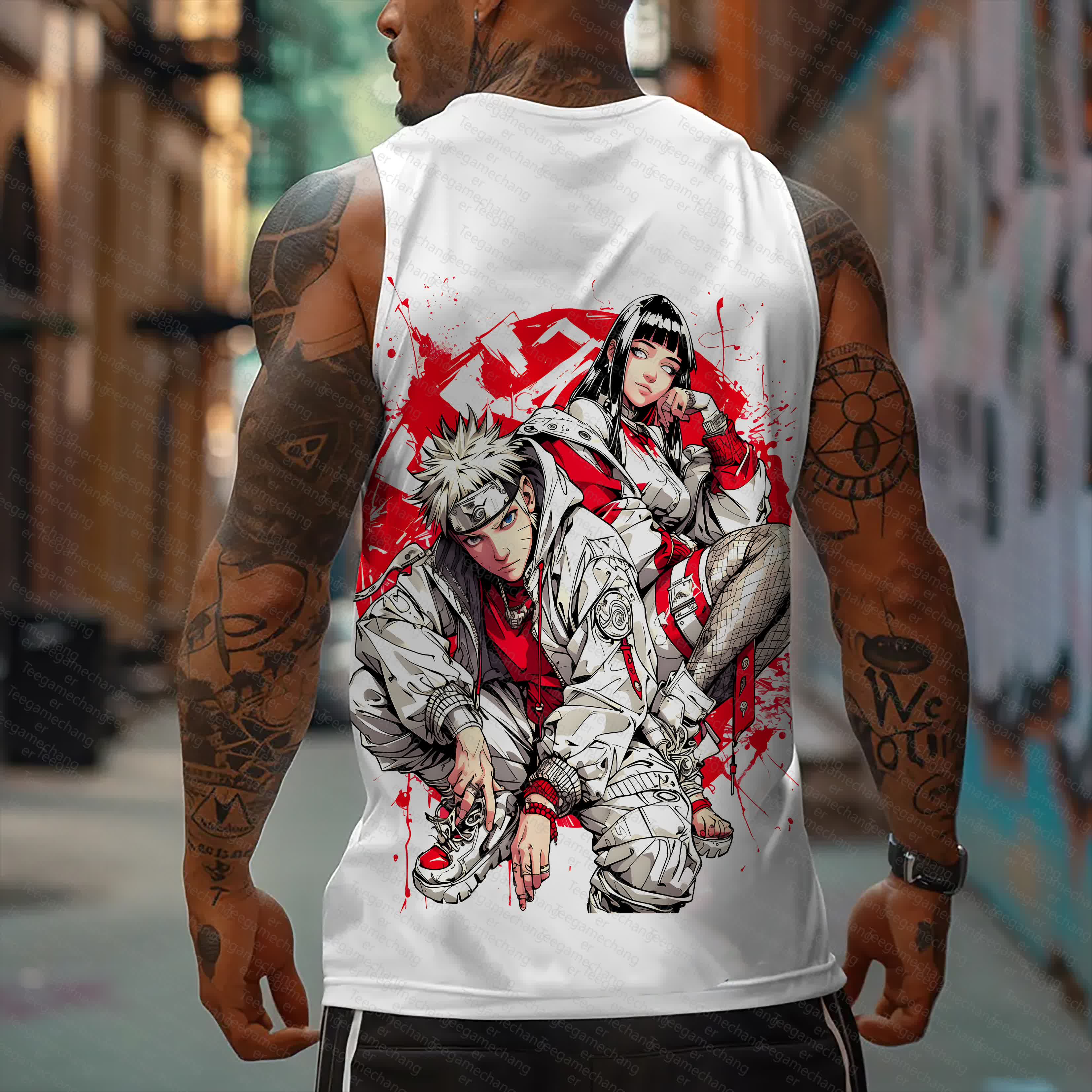 Unisex    Casual Anime  Tank Top